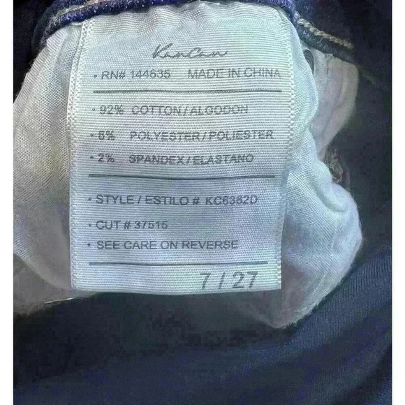 Kancan Maternity Denim Capris Dark Wash Distressed Size 7 - Picture 7 of 9